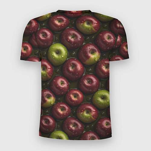 Мужская спорт-футболка Сочная текстура из яблок / 3D-принт – фото 2