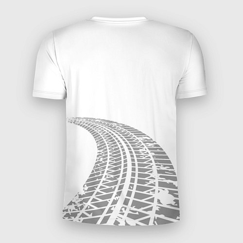 Мужская спорт-футболка Dongfeng speed на светлом фоне со следами шин: сим / 3D-принт – фото 2