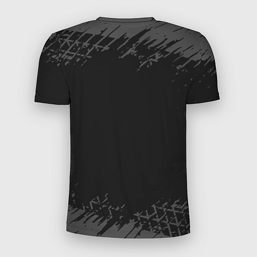 Мужская спорт-футболка Toyota speed на темном фоне со следами шин / 3D-принт – фото 2