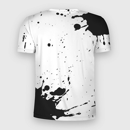 Мужская спорт-футболка Slipknot и рок символ на светлом фоне / 3D-принт – фото 2