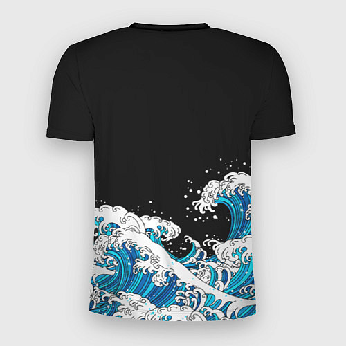 Мужская спорт-футболка Гиу Томиока на фоне волн / 3D-принт – фото 2
