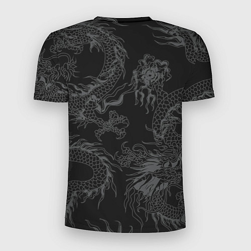 Мужская спорт-футболка Одинокий самурай и дракон / 3D-принт – фото 2