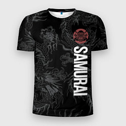 Мужская спорт-футболка Одинокий самурай и дракон