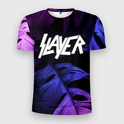 Мужская спорт-футболка Slayer neon monstera