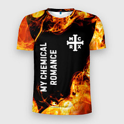 Футболка спортивная мужская My Chemical Romance и пылающий огонь, цвет: 3D-принт
