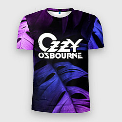 Футболка спортивная мужская Ozzy Osbourne neon monstera, цвет: 3D-принт