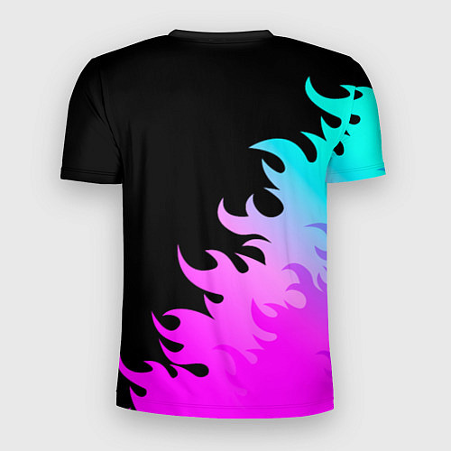 Мужская спорт-футболка Blink 182 неоновый огонь / 3D-принт – фото 2