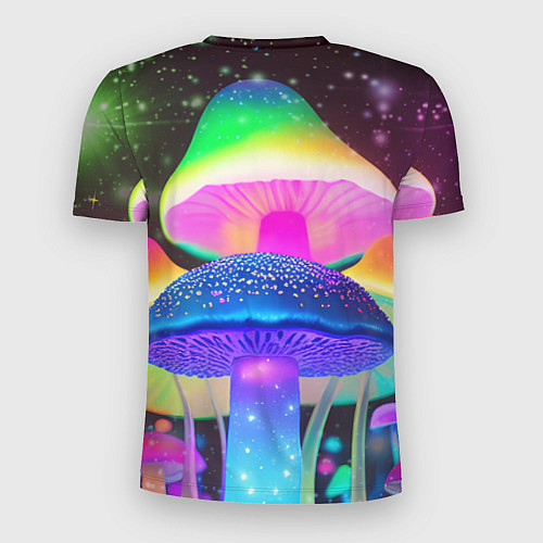 Мужская спорт-футболка Волшебные светящиеся грибы и звезды / 3D-принт – фото 2