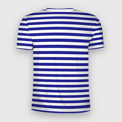 Мужская спорт-футболка Тельняшка синяя ВМФ / 3D-принт – фото 2