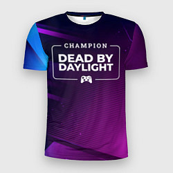 Мужская спорт-футболка Dead by Daylight gaming champion: рамка с лого и д