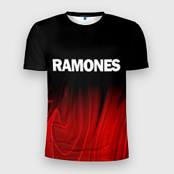 Футболка спортивная мужская Ramones red plasma, цвет: 3D-принт