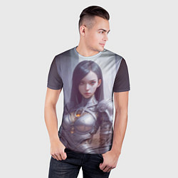 Футболка спортивная мужская Девушка киберпанк, цвет: 3D-принт — фото 2