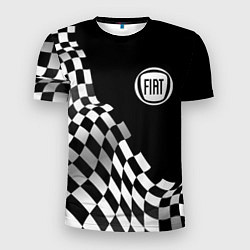 Футболка спортивная мужская Fiat racing flag, цвет: 3D-принт
