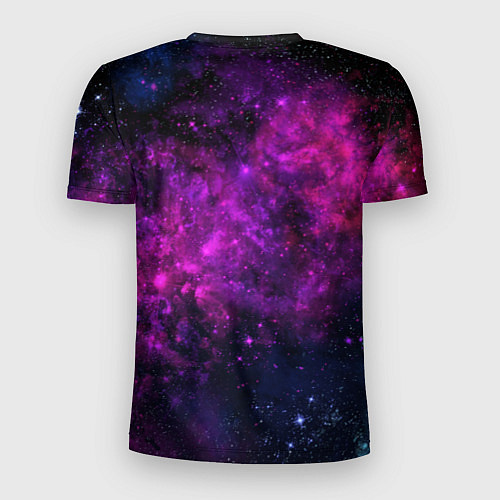 Мужская спорт-футболка Neon pink nebula / 3D-принт – фото 2