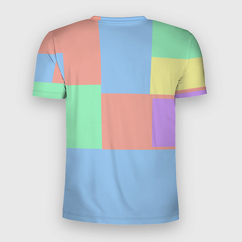 Мужская спорт-футболка Разноцветные квадраты и прямоугольники / 3D-принт – фото 2