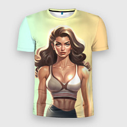 Мужская спорт-футболка Fitness girl sport