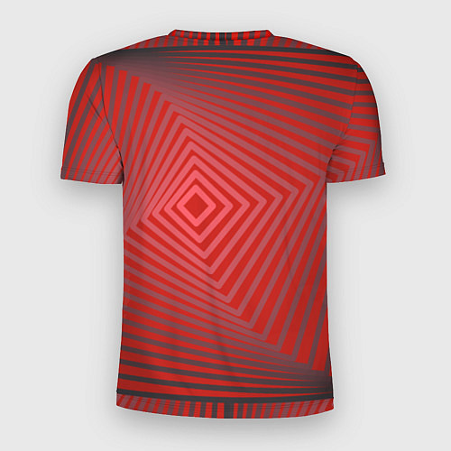 Мужская спорт-футболка Орнамент из красных линий / 3D-принт – фото 2