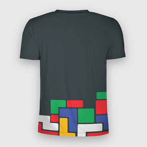 Мужская спорт-футболка Падающий блок тетрис / 3D-принт – фото 2
