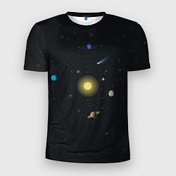 Мужская спорт-футболка Солнце и планеты