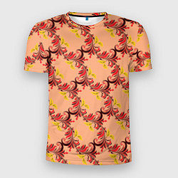 Мужская спорт-футболка Абстрактный винтажный растительный орнамент