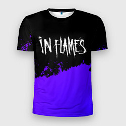 Мужская спорт-футболка In Flames purple grunge