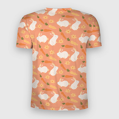 Мужская спорт-футболка Зайцы с морковью паттерн / 3D-принт – фото 2