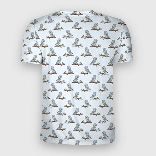 Мужская спорт-футболка Совушки на ветках / 3D-принт – фото 2