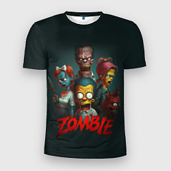 Футболка спортивная мужская Zombie simpsons, цвет: 3D-принт