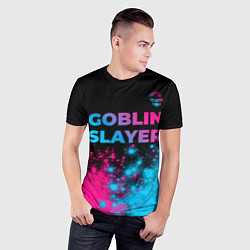 Футболка спортивная мужская Goblin Slayer - neon gradient: символ сверху, цвет: 3D-принт — фото 2