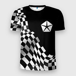 Футболка спортивная мужская Jeep racing flag, цвет: 3D-принт