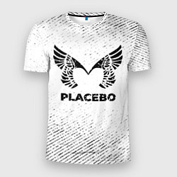 Футболка спортивная мужская Placebo с потертостями на светлом фоне, цвет: 3D-принт