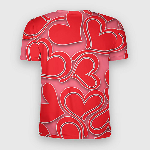 Мужская спорт-футболка Love hearts / 3D-принт – фото 2