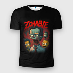 Мужская спорт-футболка Зомби в стиле Симпсонов
