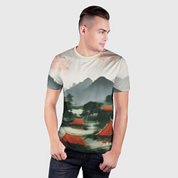 Футболка спортивная мужская Китайская деревня, цвет: 3D-принт — фото 2