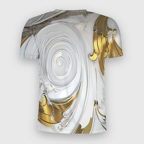 Мужская спорт-футболка Девушка с аппетитными формами в золотом / 3D-принт – фото 2