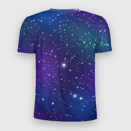 Мужская спорт-футболка Фиолетовая розовая звездная туманность в космосе / 3D-принт – фото 2