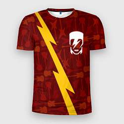 Мужская спорт-футболка David Bowie гитары и молния