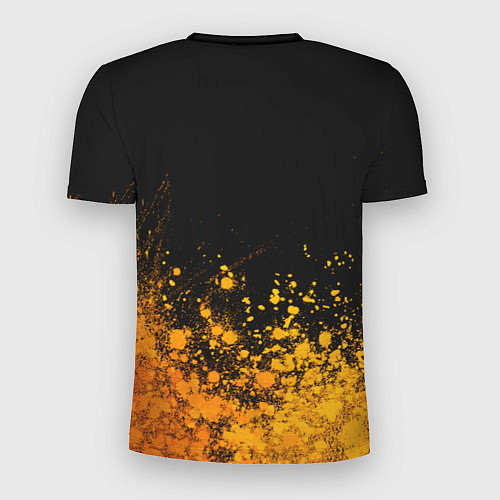 Мужская спорт-футболка Rainbow Six - gold gradient: символ сверху / 3D-принт – фото 2