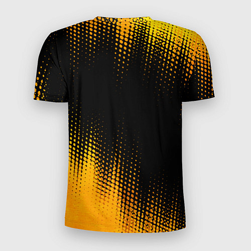 Мужская спорт-футболка Nissan - gold gradient: символ сверху / 3D-принт – фото 2