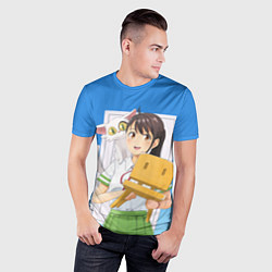 Футболка спортивная мужская Судзуме с котом и стульчиком, цвет: 3D-принт — фото 2