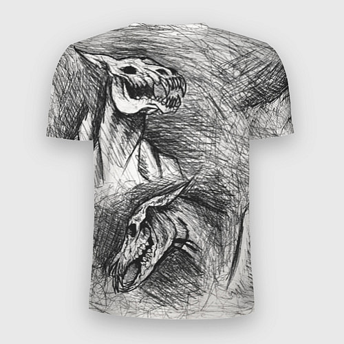 Мужская спорт-футболка Черепа лошадей - эскиз / 3D-принт – фото 2
