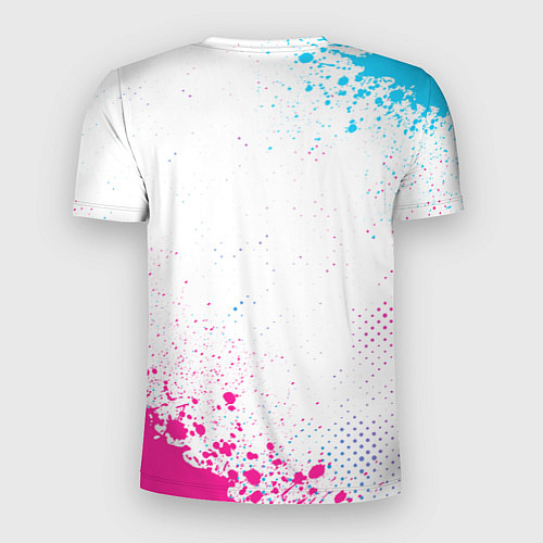 Мужская спорт-футболка Queen neon gradient style: надпись, символ / 3D-принт – фото 2