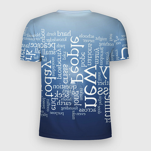 Мужская спорт-футболка Мир словесных пазлов / 3D-принт – фото 2