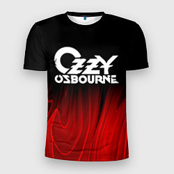 Мужская спорт-футболка Ozzy Osbourne red plasma