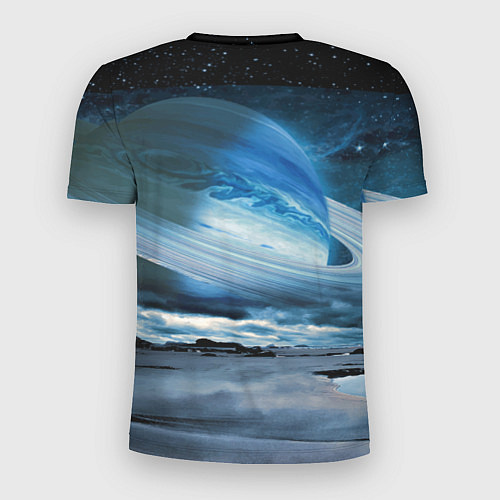 Мужская спорт-футболка Падение Сатурна - пейзаж / 3D-принт – фото 2