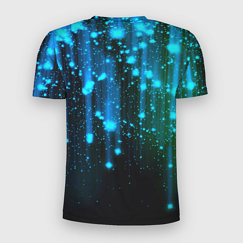 Мужская спорт-футболка Space DJ - neon starfall / 3D-принт – фото 2