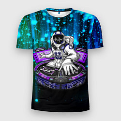 Мужская спорт-футболка Space DJ - neon starfall