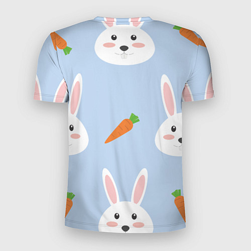 Мужская спорт-футболка Зайчики и морковки / 3D-принт – фото 2