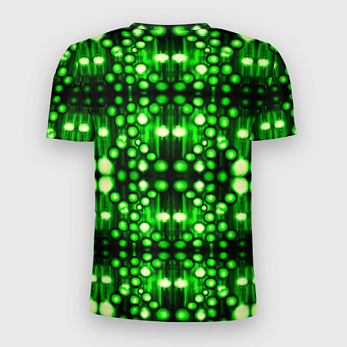 Мужская спорт-футболка Ярко-зелёный точечный узор / 3D-принт – фото 2