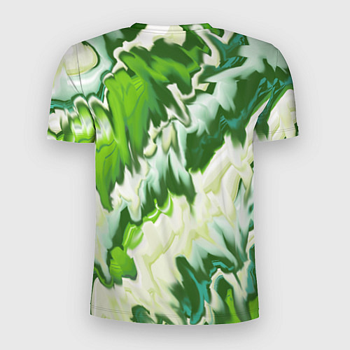 Мужская спорт-футболка Зеленые штрихи / 3D-принт – фото 2